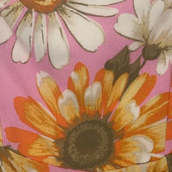 O'NEILL PINK FLORAL MIDI DRESS-XS - Picture 8 of 16